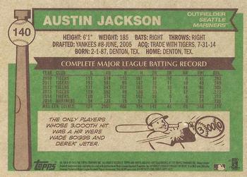 2015 Topps Archives #140 Austin Jackson Back