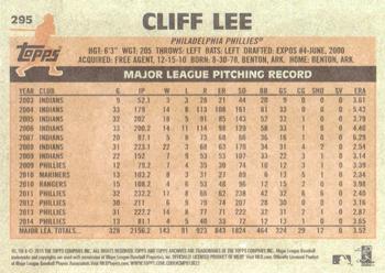 2015 Topps Archives #295 Cliff Lee Back