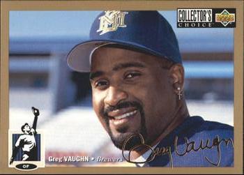 1994 Collector's Choice - Gold Signature #585 Greg Vaughn Front