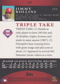 2010 Topps Triple Threads #69 Jimmy Rollins  Back