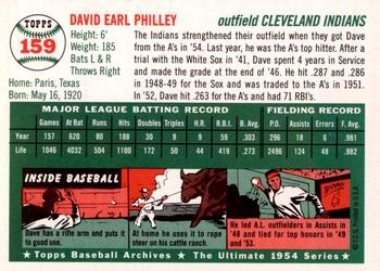 1994 Topps Archives 1954 - Gold #159 Dave Philley Back