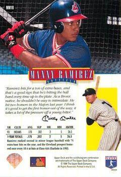 1994 Upper Deck - Mickey Mantle's Long Shots Electric Diamond #MM16 Manny Ramirez Back