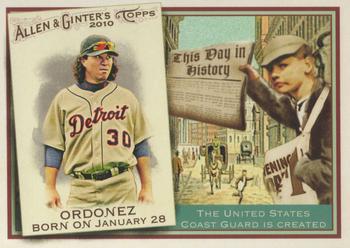 2010 Topps Allen & Ginter - This Day in History #TDH21 Magglio Ordonez Front