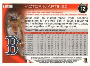 2010 Topps Chrome #12 Victor Martinez Back