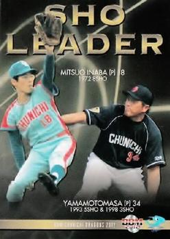 2012 BBM Chunichi Dragons #D106 Mitsuo Inaba / Masahiro Yamamoto Front