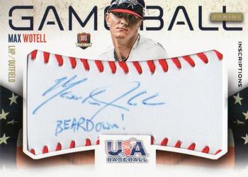 2014 Panini USA Baseball - 18U National Team Game Ball Signatures Inscriptions #27 Max Wotell Front
