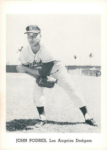 1964 Jay Publishing Los Angeles Dodgers Set A #NNO John Podres Front