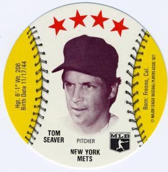 1977 MSA Blank Back Discs #NNO Tom Seaver Front