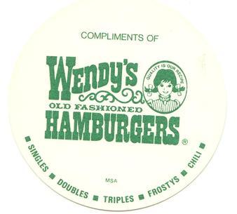1977 Wendy's Discs #NNO Bert Campaneris Back