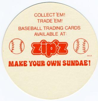 1977 Zip'z Discs #NNO Bert Campaneris Back