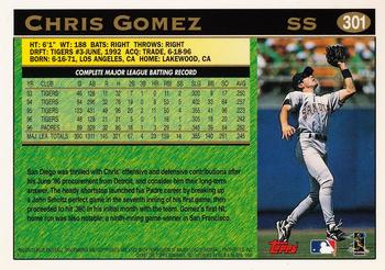 1997 Topps #301 Chris Gomez Back