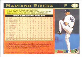 1997 Topps #256 Mariano Rivera Back