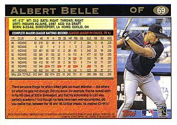 1997 Topps #69 Albert Belle Back