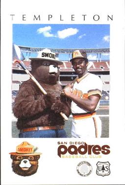 1984 San Diego Padres Smokey #NNO Garry Templeton Front