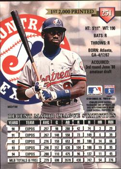 1995 Donruss - Press Proofs #251 Marquis Grissom Back