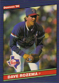 1986 Donruss #343 Dave Rozema Front