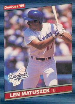 1986 Donruss #494 Len Matuszek Front