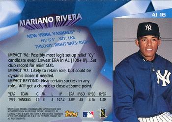 1997 Topps - Awesome Impact #AI16 Mariano Rivera Back