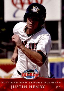 2011 Grandstand Eastern League All-Stars Western Division #NNO Justin Henry Front