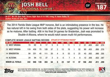 2015 Topps Pro Debut #187 Josh Bell Back