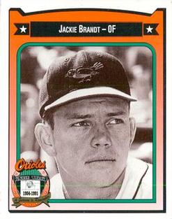1991 Crown/Coca-Cola Baltimore Orioles #49 Jackie Brandt Front