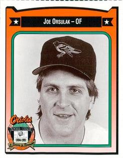 1991 Crown/Coca-Cola Baltimore Orioles #345 Joe Orsulak Front