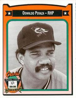 1991 Crown/Coca-Cola Baltimore Orioles #358 Oswald Peraza Front
