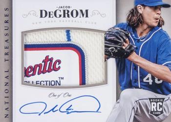 2014 Panini National Treasures - Rookie Material Signatures Laundry Tag Blue #195 Jacob deGrom Front