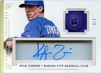 2014 Panini National Treasures - Treasure Signature Materials Button #61 Kyle Zimmer Front