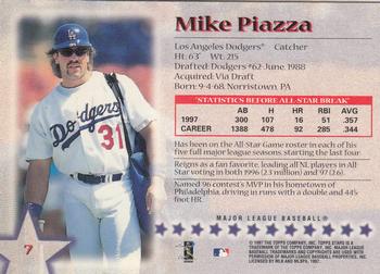 1997 Topps Stars #7 Mike Piazza Back