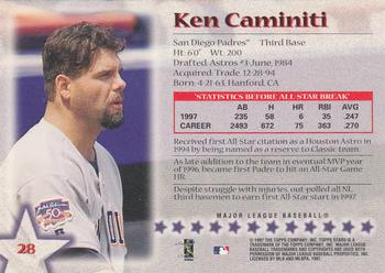 1997 Topps Stars #28 Ken Caminiti Back