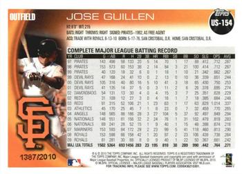 2010 Topps Update - Gold #US-154 Jose Guillen Back