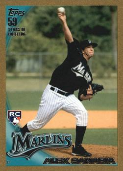 2010 Topps Update - Gold #US-287 Alex Sanabia Front