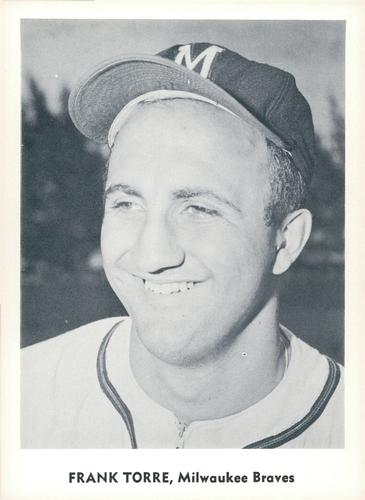 1959 Jay Publishing Milwaukee Braves Set D #NNO Frank Torre Front