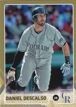 2015 Topps - Gold #587 Daniel Descalso Front