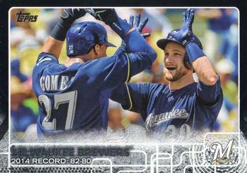 2015 Topps - Black #701 Milwaukee Brewers Front