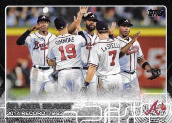 2015 Topps - Black #64 Atlanta Braves Front