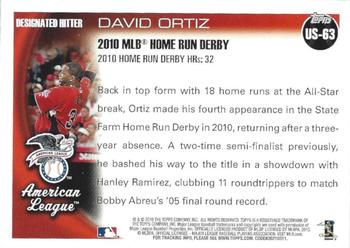 2010 Topps Update - All-Black #US-63 David Ortiz Back