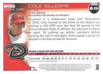 2010 Topps Update - All-Black #US-314 Cole Gillespie Back