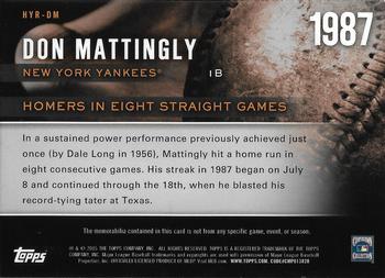 2015 Topps - Highlight of the Year Relics #HYR-DM Don Mattingly Back