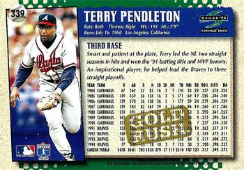 1995 Score - Gold Rush #339 Terry Pendleton Back