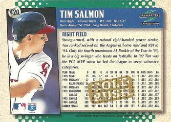 1995 Score - Gold Rush #420 Tim Salmon Back