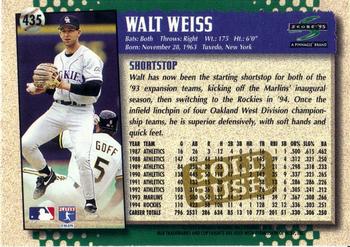 1995 Score - Gold Rush #435 Walt Weiss Back