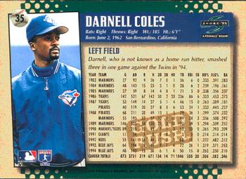 1995 Score - Gold Rush #35 Darnell Coles Back