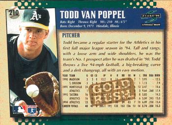 1995 Score - Gold Rush #210 Todd Van Poppel Back