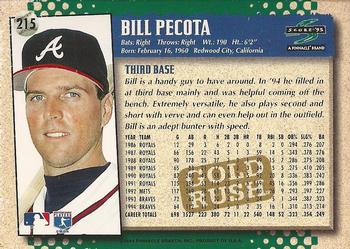 1995 Score - Gold Rush #215 Bill Pecota Back