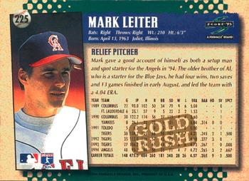 1995 Score - Gold Rush #225 Mark Leiter Back