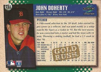 1995 Score - Gold Rush #231 John Doherty Back
