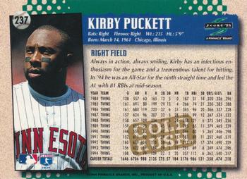 1995 Score - Gold Rush #237 Kirby Puckett Back