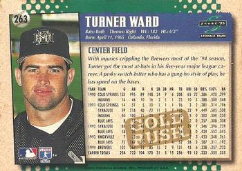 1995 Score - Gold Rush #263 Turner Ward Back